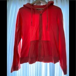 3/$20 J.Crew coral tight knit zip hoodie